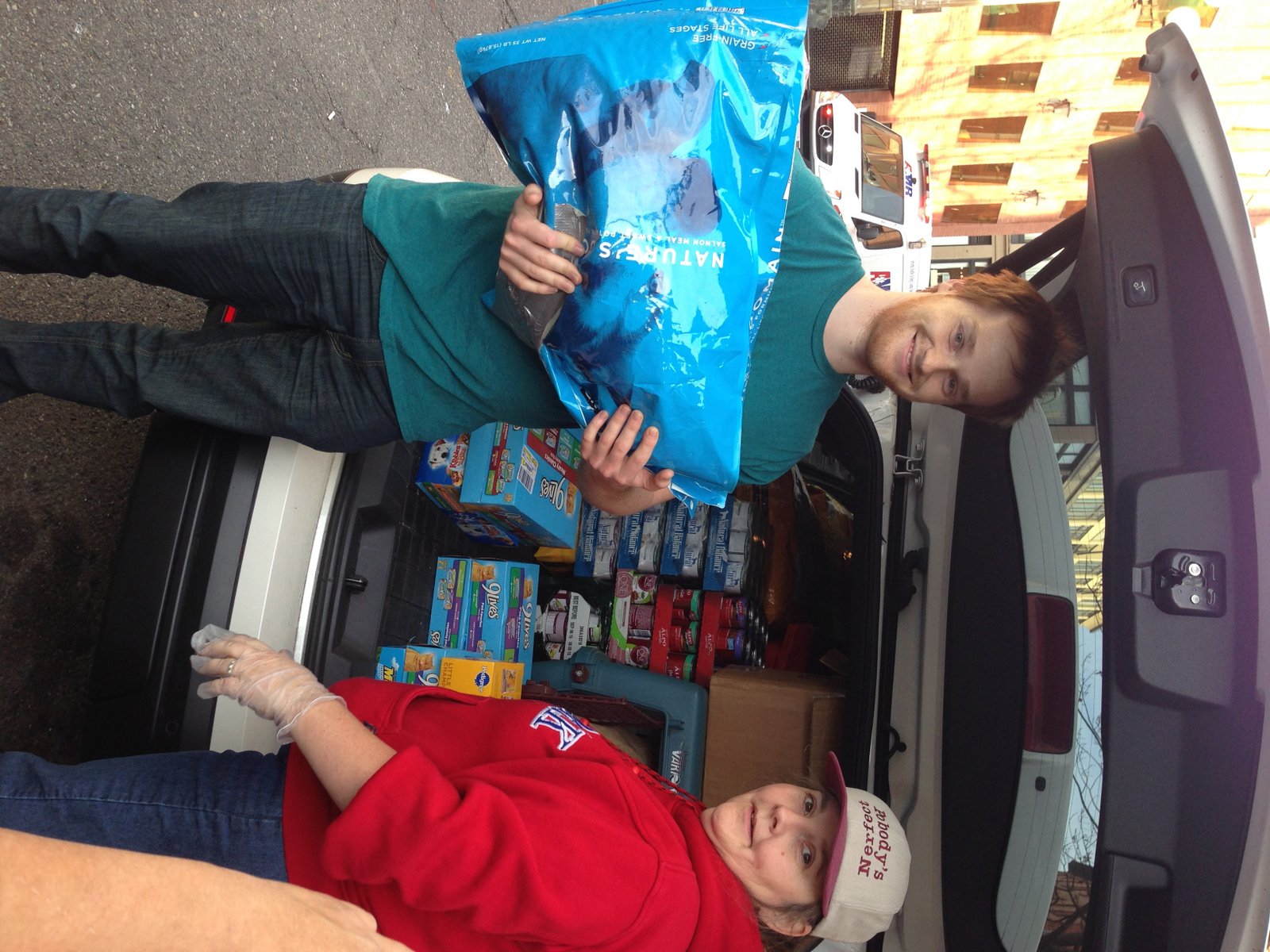 Mike helping unload