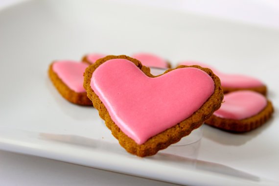 Pumpkin Heart Shaped Dog Cookies